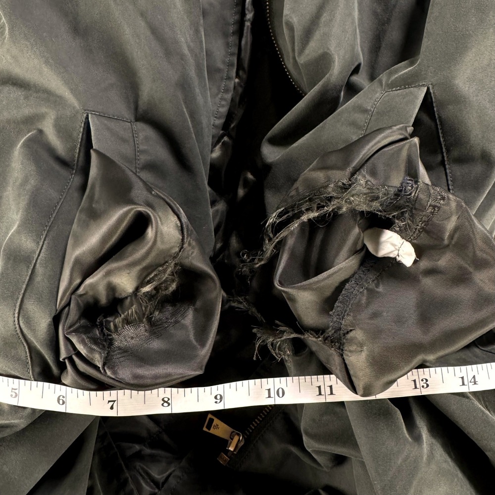 Lauren Ralph Lauren Long Hooded Parka L Forest Green Insulated Double Zip Coat - Picture 6 of 13